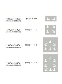 1 Pieza Mantel De Picnic Con Patrón De Cuadros