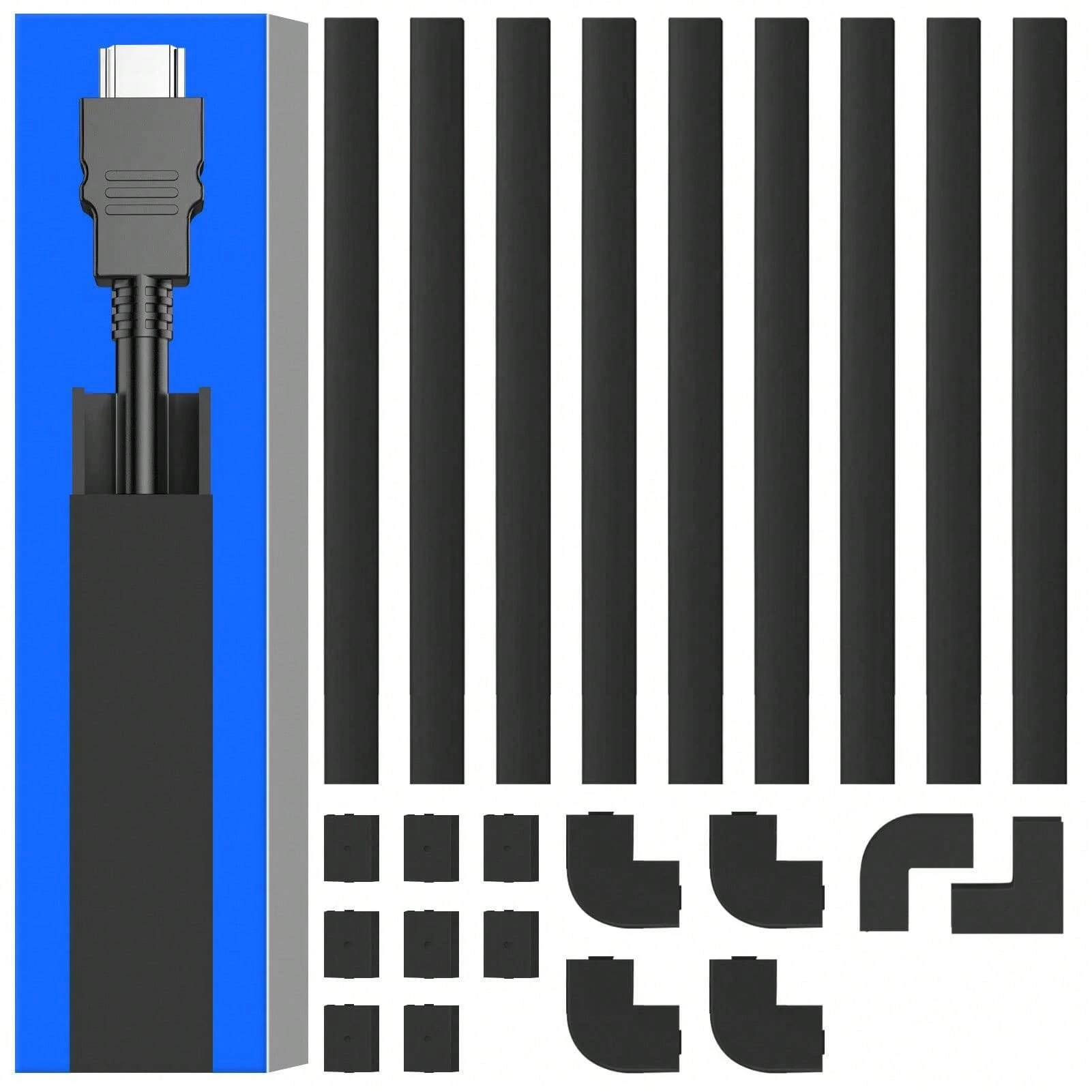 142in Cord Hider Cable Cover, Cord Covers For Wires On Wall, OneCord