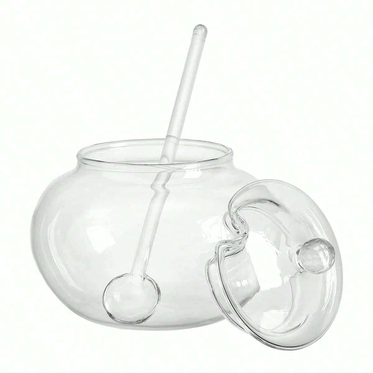 Transparent Flower Tea Glass Tea Can High Borosilicate Candy Can