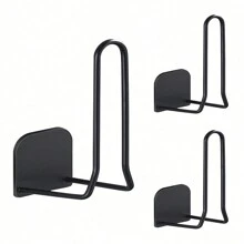 2pcs Sponge Rack Kitchen Non Perforated Storage Filter Rack Storage Rack Stainless Steel Multi Functional Sink Drain Rack Hook - Black - View 4