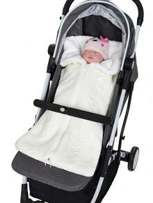 1 件针织、保暖内衬、厚实保暖毯，适用于婴儿推车、户外 - 彩色 - 查看 12