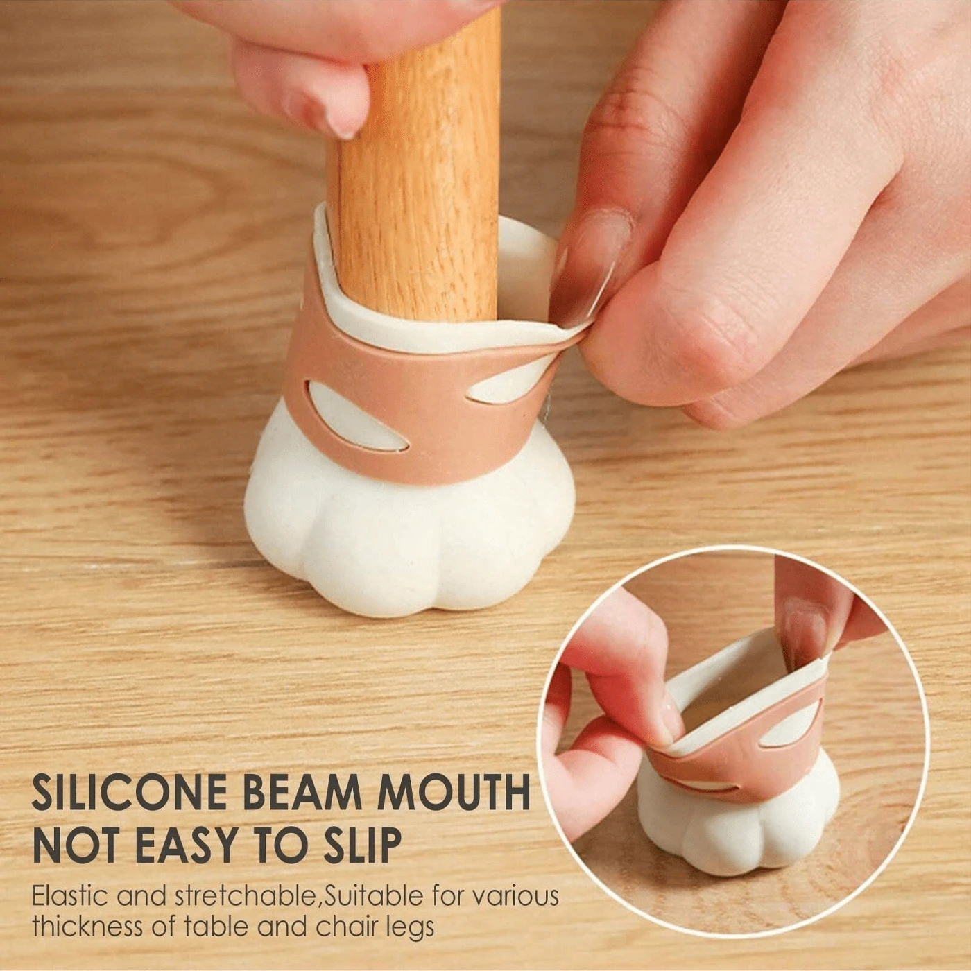 4pcs Cat Claw Shaped Furniture Leg Pads, Silicone Chair Leg Caps