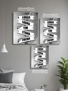 1 pieza Cartel de calle personalizado de la familia en lienzo, arte de pared de señal de calle personalizada con varios nombres, arte de pared de lienzo de carteles y impresiones creativos de señal de calle, pintura de lienzo personalizada con nombres de miembros de la familia para sala de estar, para el Día de San Valentín, para el Día de la Madre, para cumpleaños, para el Día del Niño, para el Día del Padre, para graduación, para bodas, para inauguración de la casa, comedor, sala de estar, dormitorio, oficina, salón de té, hogar, Día de San Valentín, decoración del Día de San Valentín, regalos, Vida lenta del verano