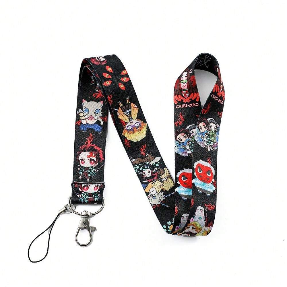 Demon Slayer Anime Neckband Lanyard Keychain Mobile Phone With ID Badge