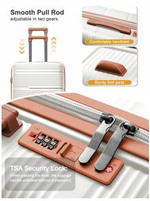 Floless Carry On Luggage Hard Shell Travel Trolley 4 Spinner Wheels Lightweight Polypropylene Suitcase With TSA Lock Spinner, 20in Carry On Luggage Small Suitcase With Spinner Wheels Lightweight Rolling Cabin Suitcase For Airplanes Travel Bag For School School Accessories School Stuff