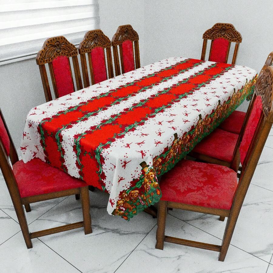 Beautiful Festive Christmas Tablecloth CHRISTMAS 4.00m X 1.40m 6 Places Oxford And Plain - 09 - 查看 1
