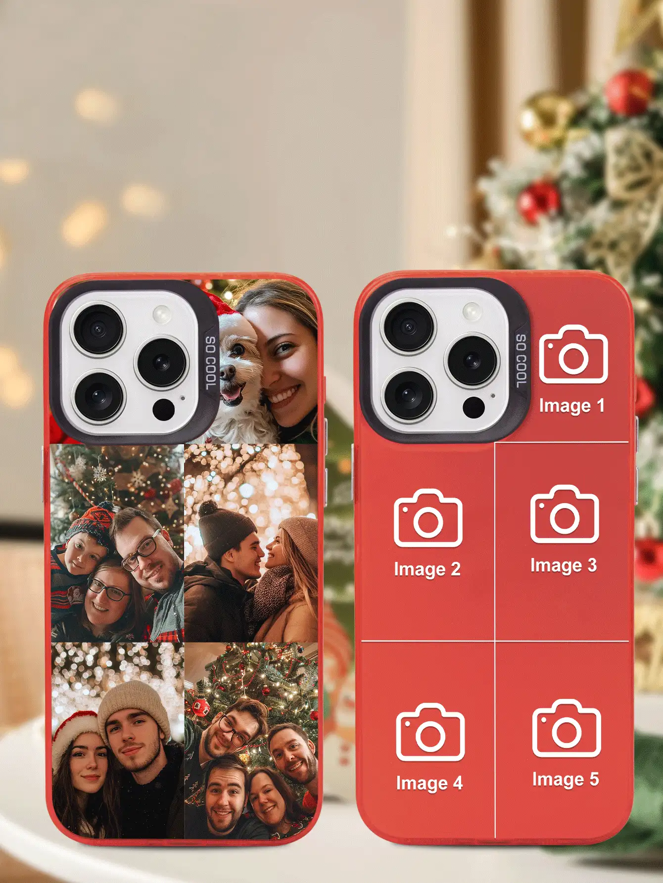 1pc Customized Photo Puzzle Phone Case, Compatible With IPhone 16 Pro Max/16 Plus/16 Pro/17 Pro Max/17 Pro/17/17 Air, Wedding Customized Image, Gift For Couples, Friends, Family, Graduation - Red - View 6