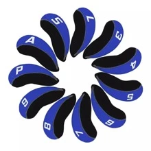 11Pcs Iron Club Protector Golf Head Covers With 3-9 P/A/S/Lw Number Tag Neoprene - Multicolor - View 3