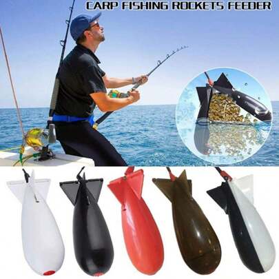 מזין רקטות לדייג קרפיונים Spod Bomb Float פיתיון מתלה פיתיון גלולה מזין רקטות מזין פיתיון דיג אביזרי ציוד דיג
