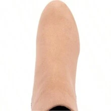 Bota Color Nude Con Pedrería 6 cm Dama - Beis - Ver 4