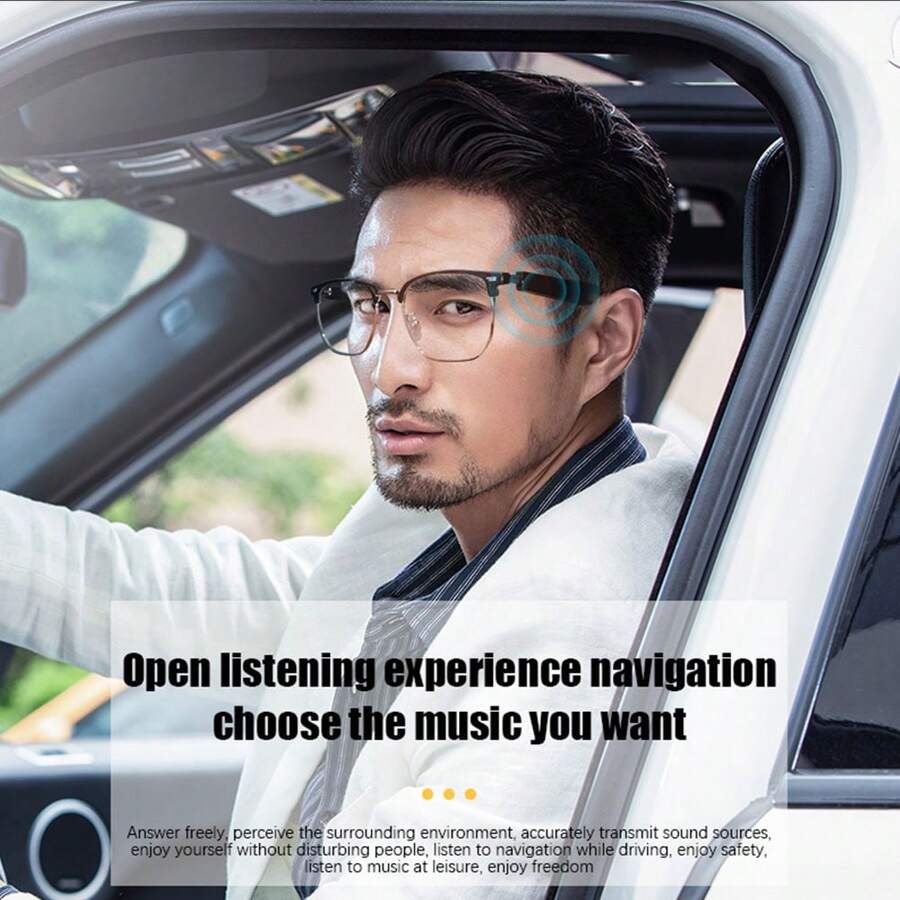 1 chiếc kính thông minh có tai nghe có loa Bluetooth gọi điện thoại không dây chống nước cho du lịch ngoài trời, kỳ nghỉ ở bãi biển