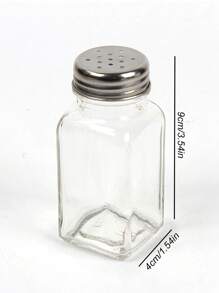 2 piezas/4 piezas Tarros de especias de vidrio, saleros y pimenteros, recipientes para condimentos, accesorios de cocina - Multicolor - Ver 8