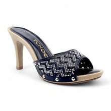 Tchocco Clogs With High Heels And Crystal Hotfix Detail - 黑色 - 查看 3
