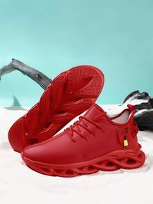 Botas de nieve para hombre para exteriores, impermeables de PU, cálidas, calzado deportivo para senderismo y trekking, forradas, antideslizantes, zapatos para esquí, zapatillas casuales para caminar en color rojo - Rojo - Ver 3