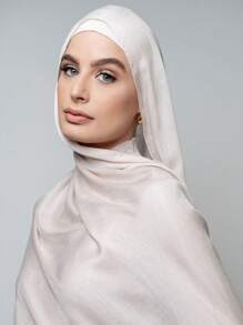 1 pièce Hijab en modal extra-large léger et doux avec des franges de couleur unie. Accessoires d'abaya fins. Vêtements voilés.