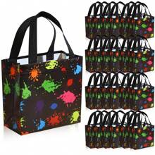 10/20 件发光派对礼品袋，霓虹灯派对用品，无纺布霓虹灯生日派对礼品袋，发光派对装饰小礼品袋 - 彩色 - 查看 1