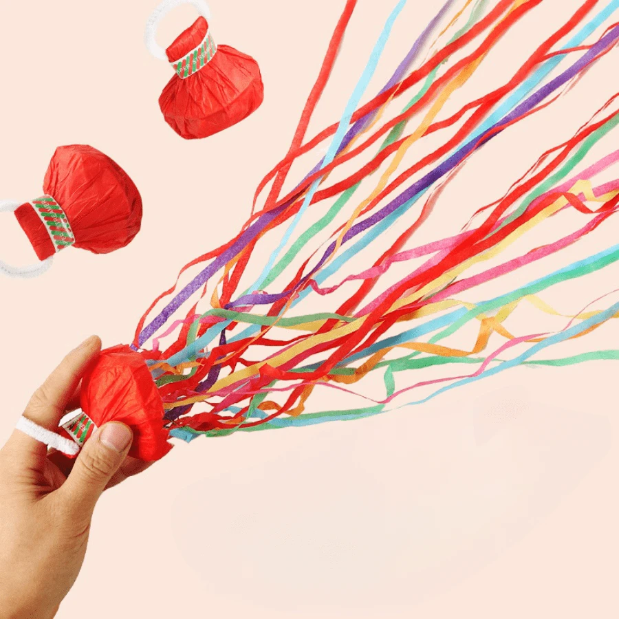 1pc Hand Throw Colorful Ribbon Wedding Celebration Confetti Bomb