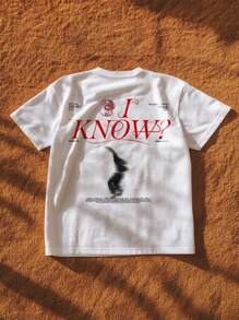 Playera I KNOW- [T R A V] TEE Y2K Graphic Design - Blanco - Ver 2