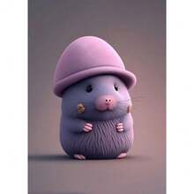 1pc Rodents Family 3D Lovely Plush Animals Hamster Squirrel Posters And Wall Art Picture Prints Canvas Printing Kid Room Home Decor No Frame - Multicolor - View 49