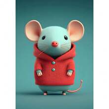 1pc Rodents Family 3D Lovely Plush Animals Hamster Squirrel Posters And Wall Art Picture Prints Canvas Printing Kid Room Home Decor No Frame - Multicolor - View 33