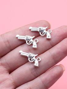20入組22x12mm槍型吊飾手槍吊飾吊墜，適用於DIY鑰匙扣、手鐲、耳環、項鍊、珠寶製作 - 手槍 - 查看 8