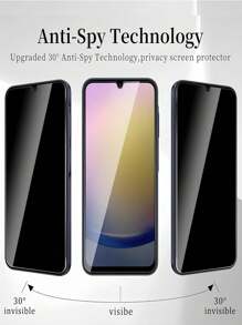 3 stuks 9H Full Coverage Privacy Anti-Clip Gehard Glas Screenprotector, Compatibel met de Galaxy S25 Ultra, 16/15/14/13/12/11 Pro Max Plus, Honor, Redmi en meer modellen. Valbestendig, niet-breekbaar, anti-spion gehard glas, geen bubbels, eenvoudig aan te brengen, stevig en duurzaam, ondersteunt geen vingerafdrukherkenning. Cadeau voor verjaardagen, familie, vrienden, telefoonscreenprotector en telefoonaccessoires.