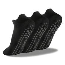 3 pares de calcetines de yoga para mujer, transpirables y antideslizantes con agarre, para gimnasio