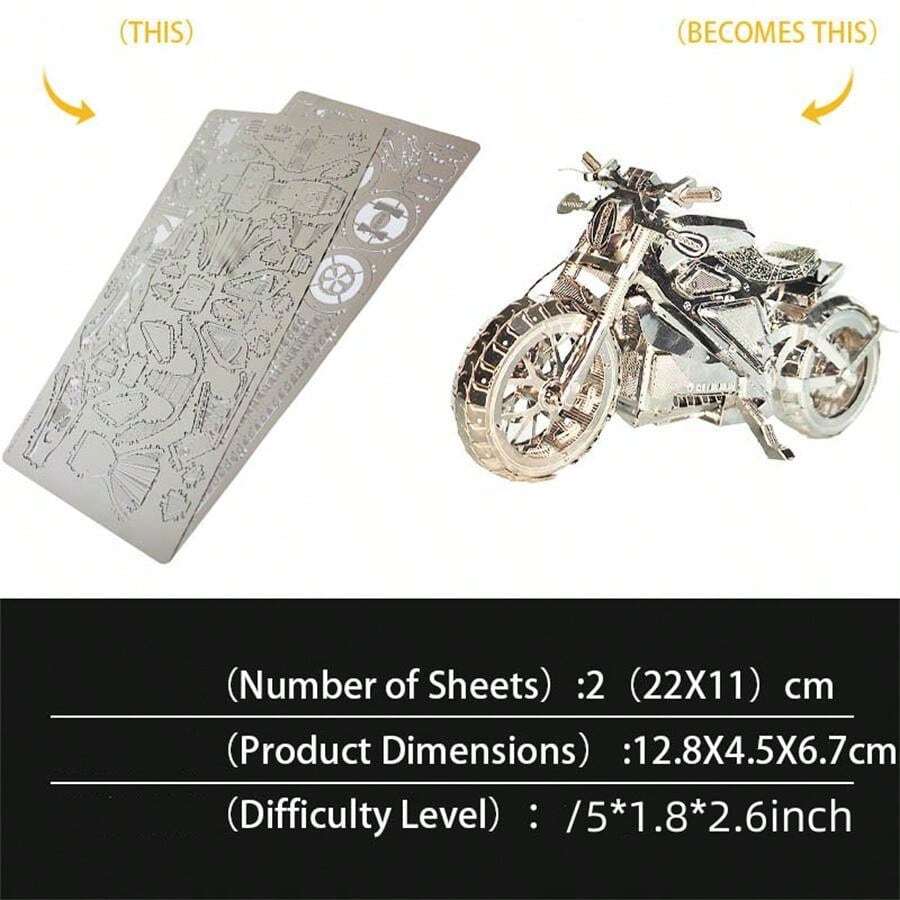 1 PC Live Wire Electric Motorcycle AllMetal Stainless Steel Assembly