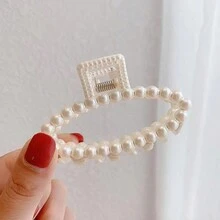 女式仿珍珠发夹,浓密细发发夹,时尚发饰和头饰造型工具 1 件 - 彩色 - 查看 13