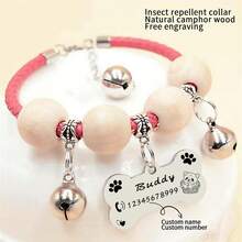 Engraved Pet ID Tag Collar With Bell, For Dogs & Cats