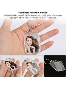 Móc chìa khóa khung ảnh DIY, Khung ảnh treo Acrylic vui nhộn để trang trí xe hơi - Nhiều màu - Xem 1