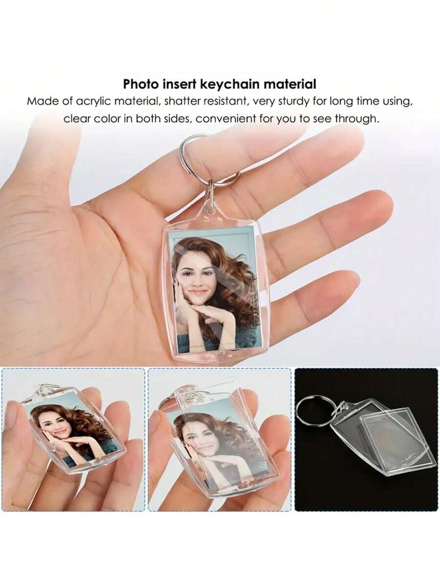 Móc chìa khóa khung ảnh DIY, Khung ảnh treo Acrylic vui nhộn để trang trí xe hơi - Nhiều màu - Xem 1