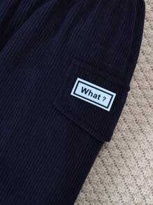 2 szt. Chłopięca gruba krata Patchworkowa kurtka z sztruksowymi spodniami Outdoor Casual Outfits