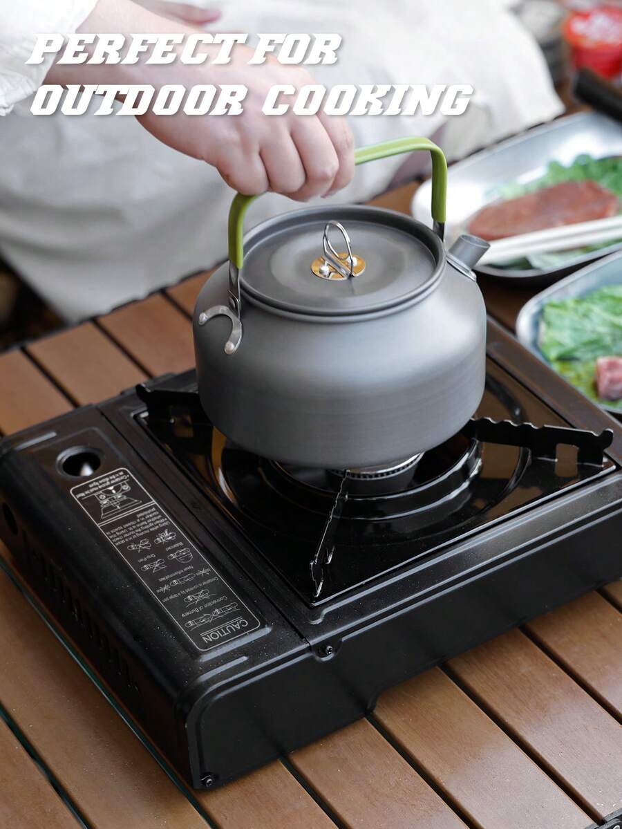 Portable Camping Stove, Outdoor Cartridge Gas Stove With Pot, Mini