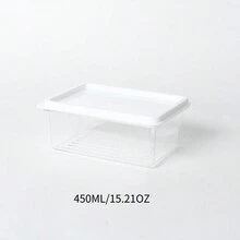 1 件透明容器，冰箱水果收纳盒，食品密封盒，冰柜盒，储物盒，厨房用品，多功能收纳盒 - 彩色 - 查看 9