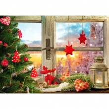 1 tấm áp phích trang trí Giáng sinh năm mới cây thông Noel quà tặng nai sừng tấm bánh gừng người đàn ông vải in áp phích nghệ thuật treo tường trang trí phòng nhà không có khung - Nhiều màu - Xem 13