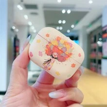 Creative Flower Pattern Matte Soft Silicone Protective Case Compatible With Airpods Pro 2nd Generation, Compatible With AirPods 3/1/2 - Multicolor - View 3
