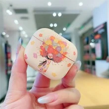 Creative Flower Pattern Matte Soft Silicone Protective Case Compatible With Airpods Pro 2nd Generation, Compatible With AirPods 3/1/2 - Multicolor - View 4