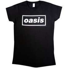 Oasis | Official Ladies Band T-Shirt | Decca Logo - 48-Hour Fast Shipping!  - Black - View 1