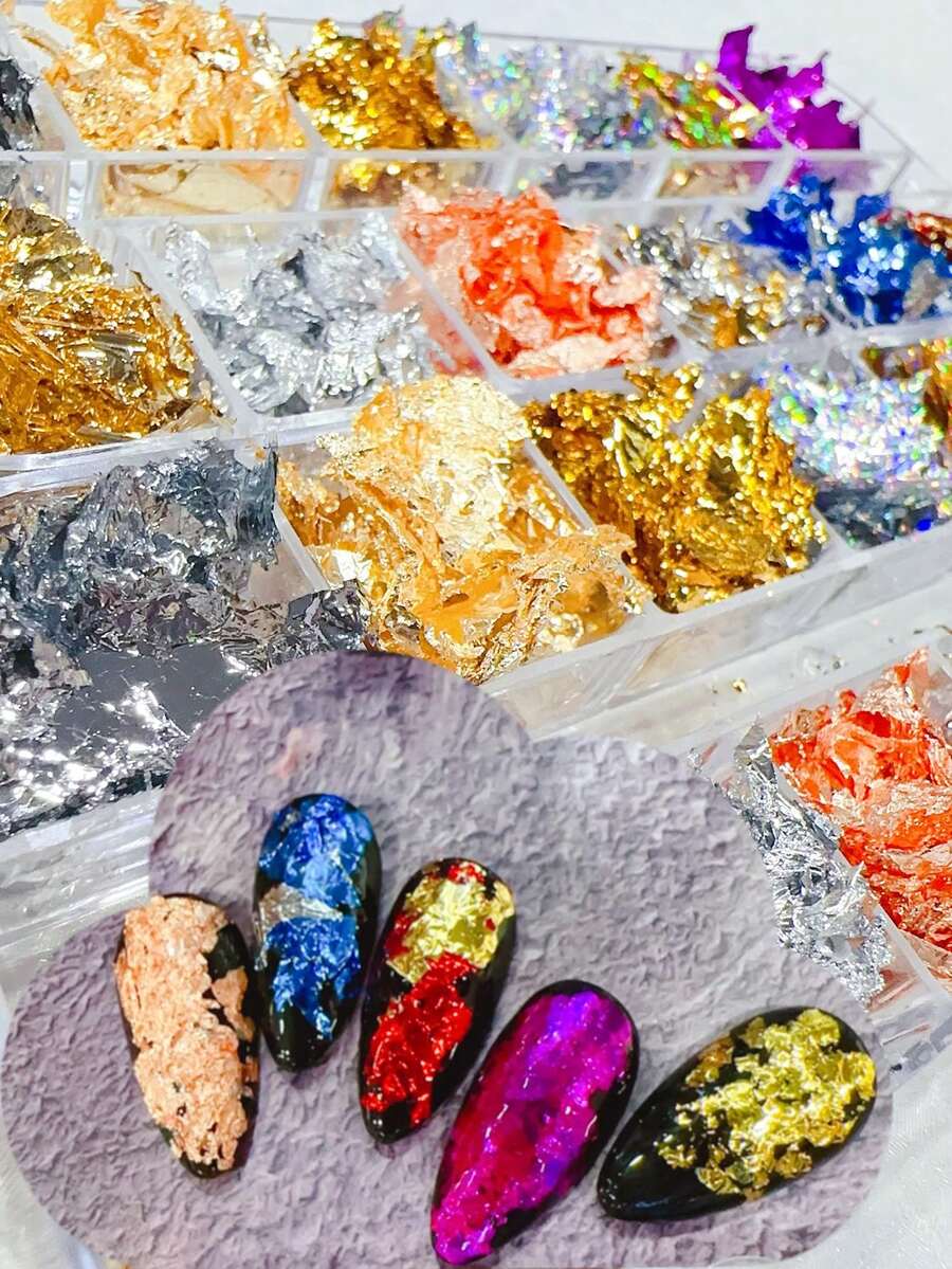 12Piece Set Of Gold And Silver Foil, Including Gold Foil, Silver Foil