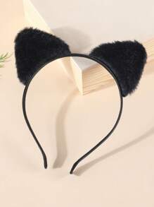 1/2/3/4 peças tiara feminina fofa e peluda com orelhas de gato e chita, faixa de cabelo curta de pelúcia da moda, faixas de cabelo felpudas com orelhas de leopardo pretas e brancas, acessórios para cosplay, presentes de festa e uso diário