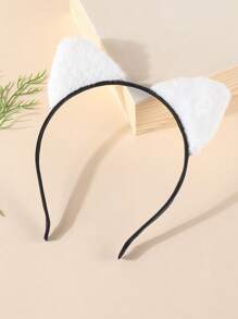 1/2/3/4 peças tiara feminina fofa e peluda com orelhas de gato e chita, faixa de cabelo curta de pelúcia da moda, faixas de cabelo felpudas com orelhas de leopardo pretas e brancas, acessórios para cosplay, presentes de festa e uso diário