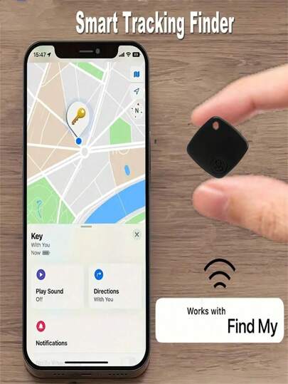 1pc Smart GPS Tracker Finders Work With Apple Find My APP Anti Lost Reminder Device GPS Locator For Car Key Pet Finder Creative Holiday Gift(Rectangle/Square Optional)