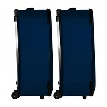 KIT 2 SPACIOUS UNISEX VILLAGE TRAVEL SUITCASE ADJUSTABLE RETRACTABLE HANDLE LARGE L+L 30 KG - 藏蓝色 - 查看 5