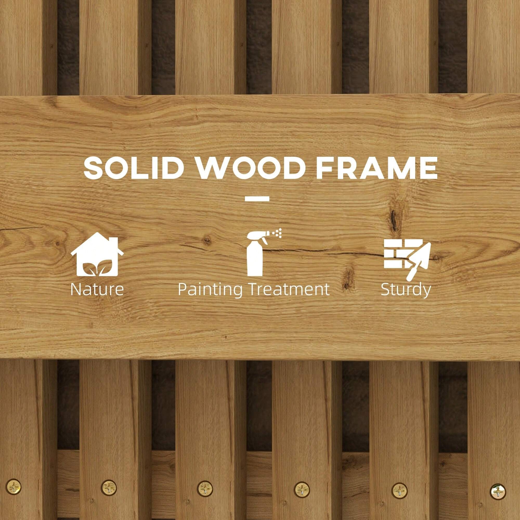 WallMounted Wooden Garden Planters With Trellis, Drainage Holes And 3