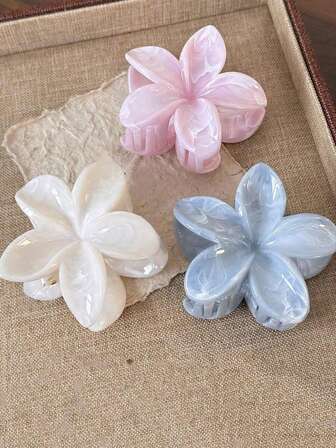 Słodka spinka do włosów z kwiatowym wzorem tie-dye, modna spinka do włosów z kwiatowym wzorem żurawia, akcesorium do włosów do koka, kucyka