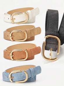 1 chiếc thắt lưng nữ đơn giản nhiều màu, thắt lưng quần jeans thời trang, cạp chun sang trọng - Nhiều màu - Xem 2