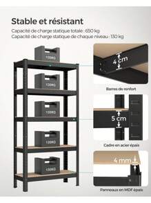 SONGMICS Utility Shelves - màu đen - Xem 3