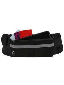 Reflective Multifunctional Running Waist Bag With Waterproof Phone Pouch And Bottle Holder - Multicolor - View 15