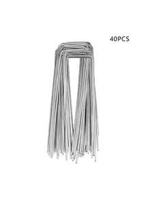 40 件套草坪 U 型钉套装、U 型固定钉花园桩、草坪 U 型固定钉垫圈、U 型镀锌景观钉、重型花园钉，非常适合固定草坪和织物 - 彩色 - 查看 15